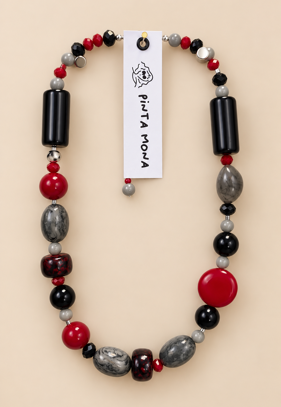 Negro Gris y Rojo
